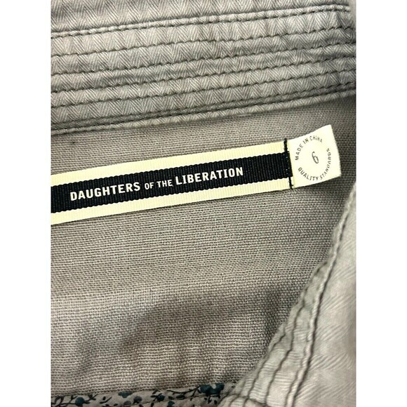 Anthropologie Daughters Of The Liberation Women 6 Jacket Utility Military Green - Picture 10 of 12